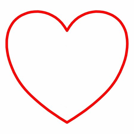 Сердце трафарет