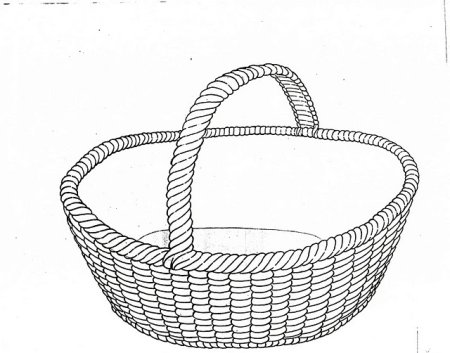 Раскраска корзина с цветами