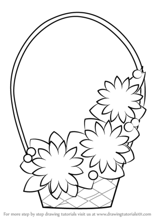 Корзинка раскраска