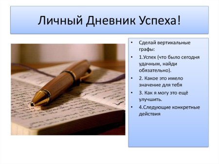 Дневник успеха