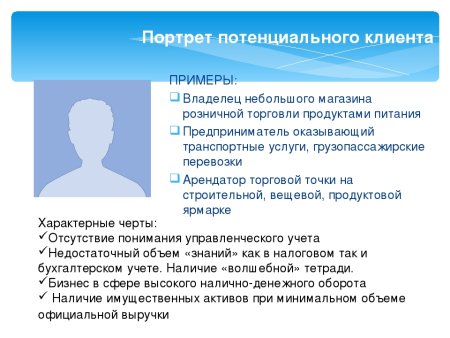 Портрет потребителя пример