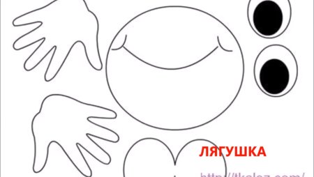 Трафарет лягушачьих глазок