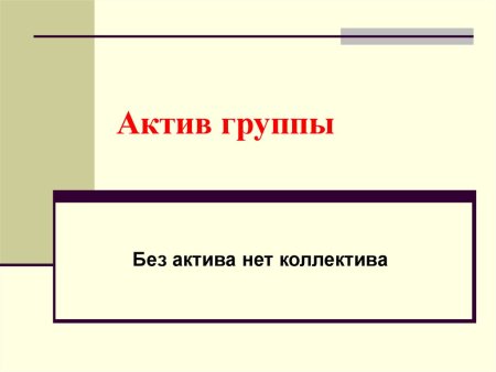 Актив группы