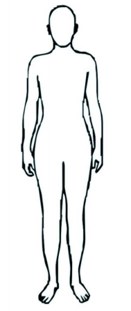 Контур тела человека