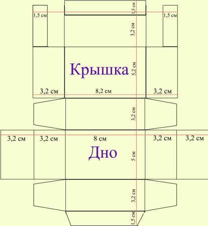 Коробка из картона своими руками схемы с размерами с крышкой