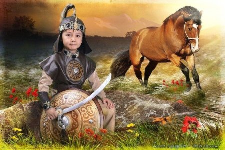 Казахский орнамент открытки