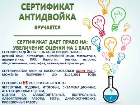 Сертификат антидвойкма