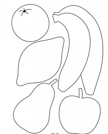 Фрукты трафареты для вырезания