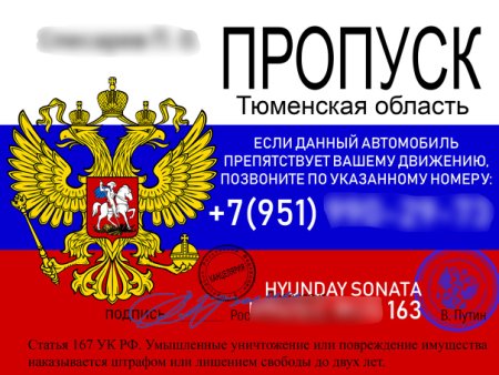 Пропуск под стекло