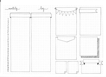 Bullet Journal шаблоны