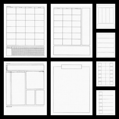 Bullet Journal развороты печать