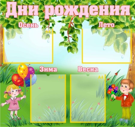 Именинники стенд