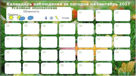 Дневник наблюдений за погодой
