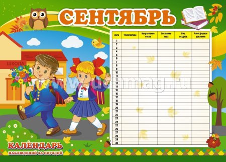 Календарь наблюдений за погодой