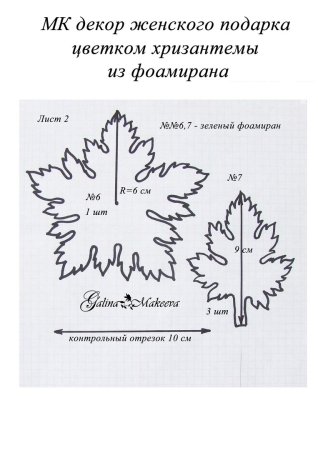 Чашелистик анемона шаблон