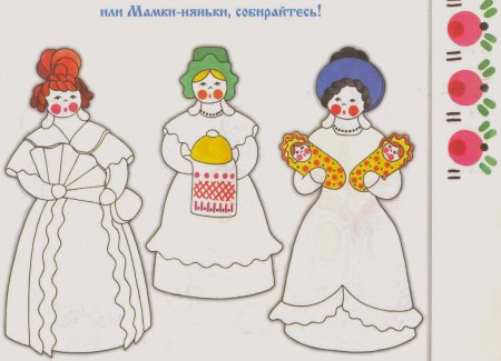 Дымковская Барыня Раскрашенная