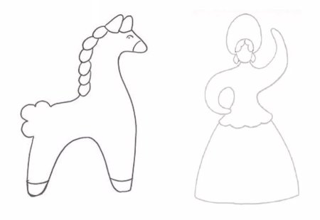 Рисование Дымковская игрушка средняя группа
