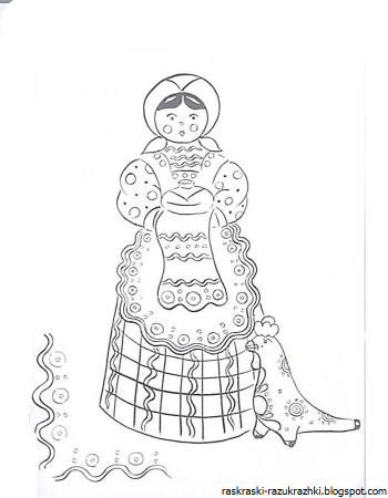 Рисование Дымковская Барыня