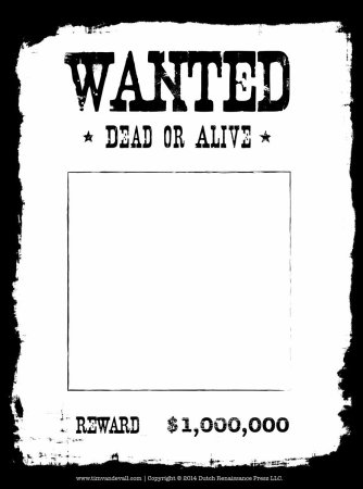 Табличка разыскивается wanted