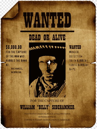 Табличка wanted