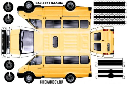 Бумажная выкройка Газель ГАЗ 3221