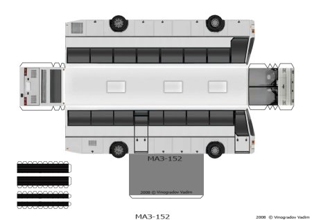 МАЗ 256 автобус развёртка