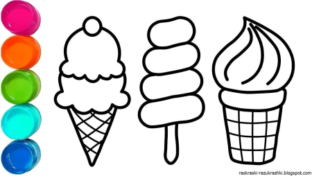 Раскраски мороженщик Ice Cream