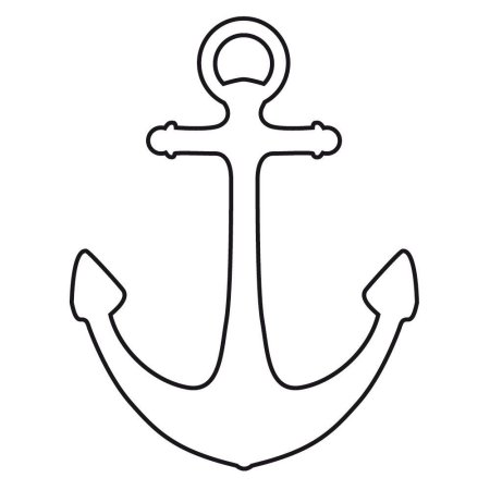 Якорь раскраска