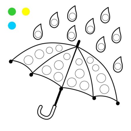 Шаблон зонтика для рисования (45 фото)