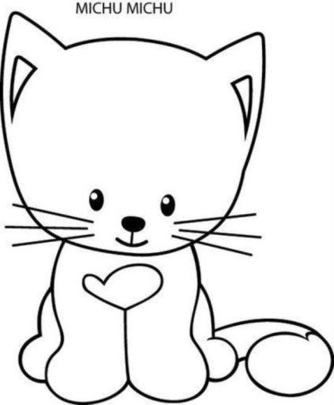 Трафарет котенка для аппликации