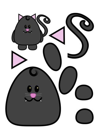Кот аппликация для детей