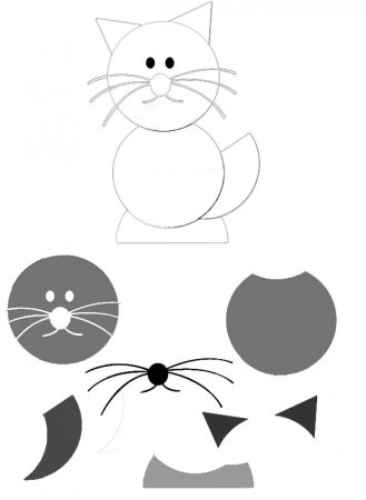 Аппликация "котик"