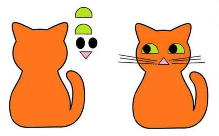 Кошка аппликация для детей