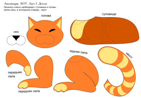 Аппликация кот