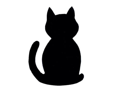 Силуэт сидящей кошки