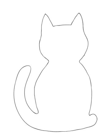 Трафарет кошки для вырезания