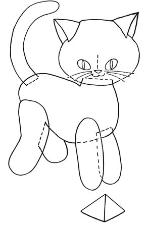 Аппликация "котик"