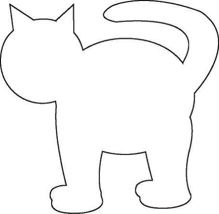 Трафарет кота для вырезания