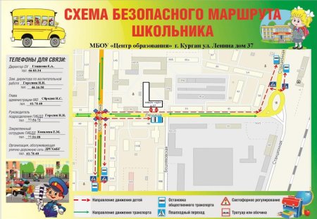 Маршрутный лист от дома до школы