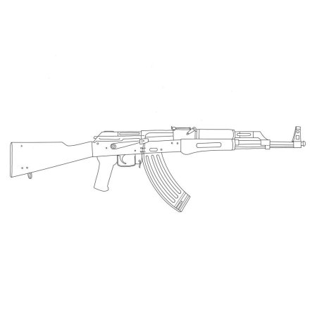 Оружие автомат чертеж ак12
