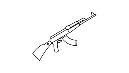 Автомат Калашникова АК-47 контур