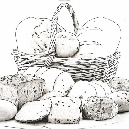 Хлеб шаблон для рисования