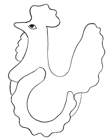 Дымковский петушок раскраска