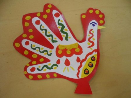 Дымковский индюк из бумаги