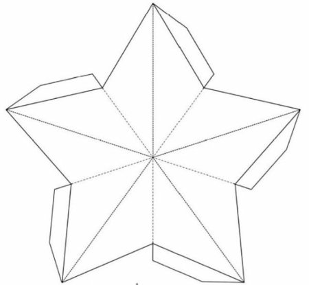 Распечатка объемной звезды