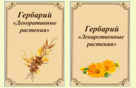 Титульный лит для гербария