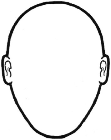 Blank face to draw on no Ears