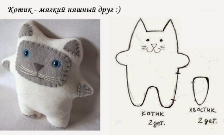 Котик из фетра выкройка