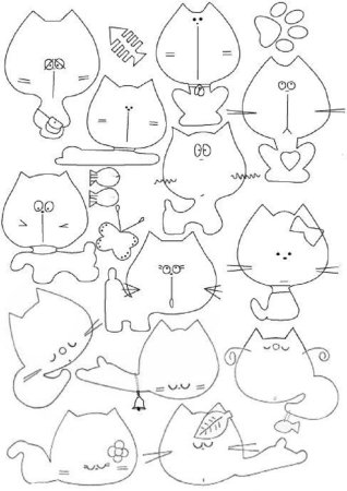 Котик из фетра выкройка