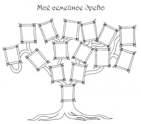 Семейное дерево раскраска
